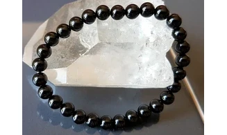 Black Tourmaline Round beads bracelet