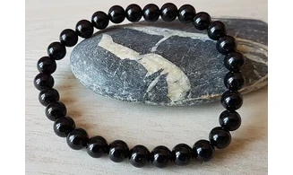 Black Tourmaline Round beads bracelet