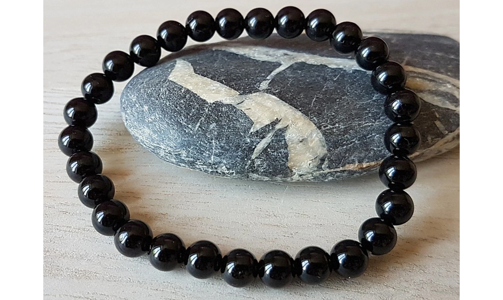 Tourmaline noire pierres Boules Bracelet