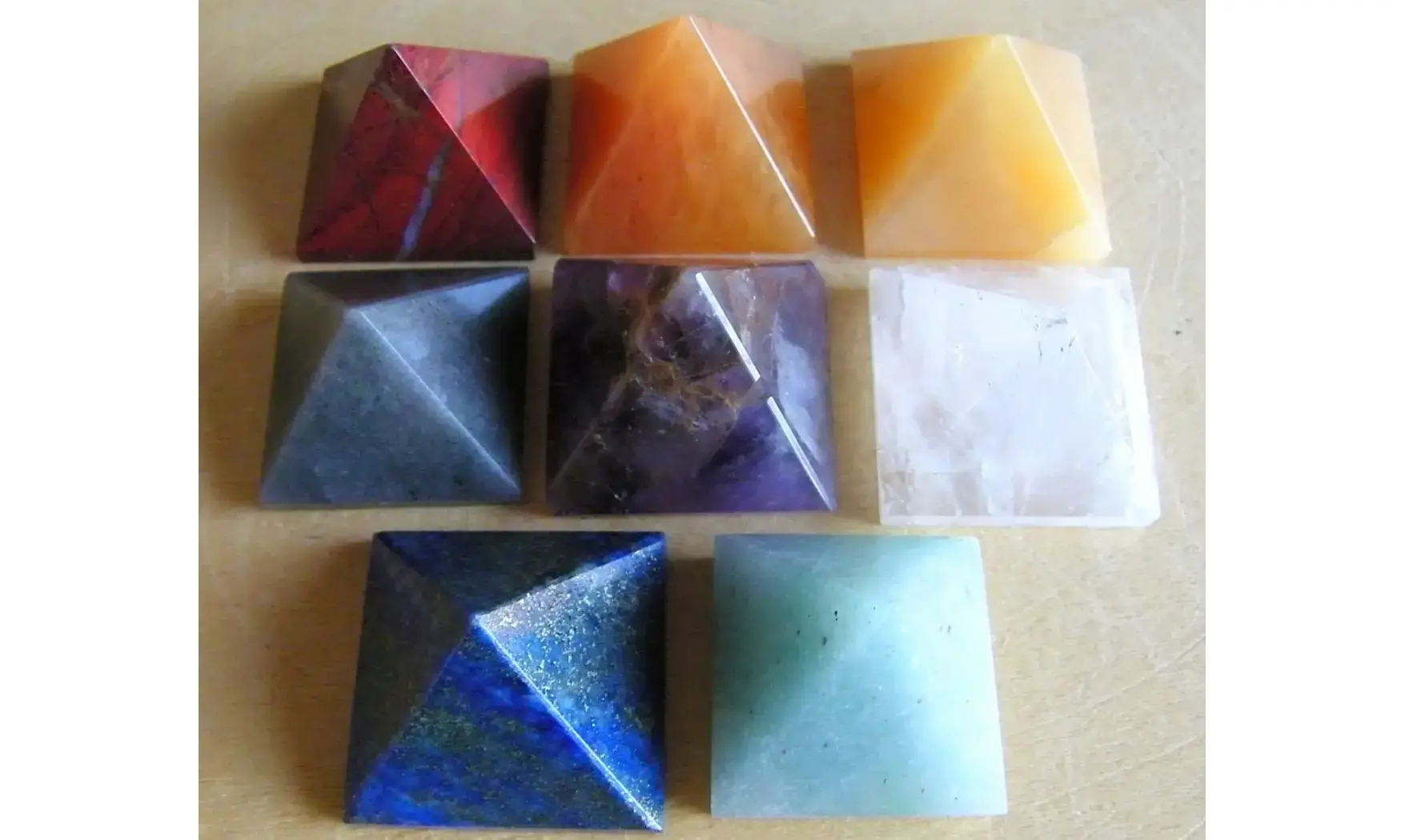 8 pyramids composition