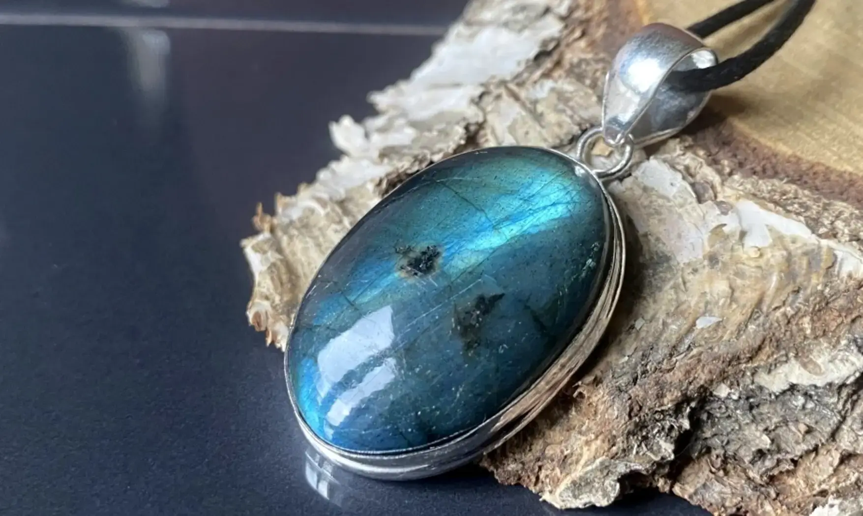 Labradorite 3 pendentif & Argent