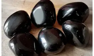 Black Obsidian large tumbled stone