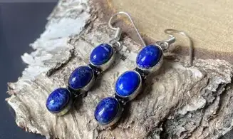 Lapis Lazuli 925 Silver plated Earring