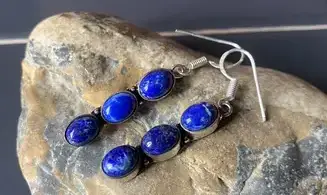 Lapis Lazuli 925 Silver plated Earring