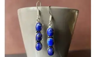 Lapis Lazuli 925 Silver plated Earring