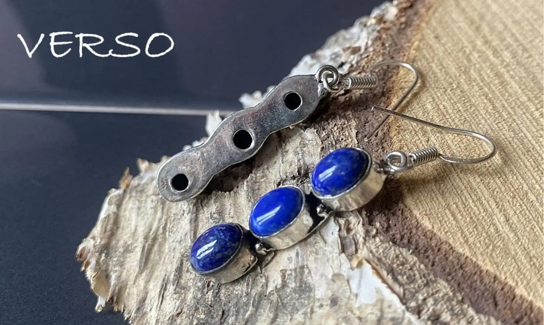 Lapis Lazuli 925 Silver plated Earring