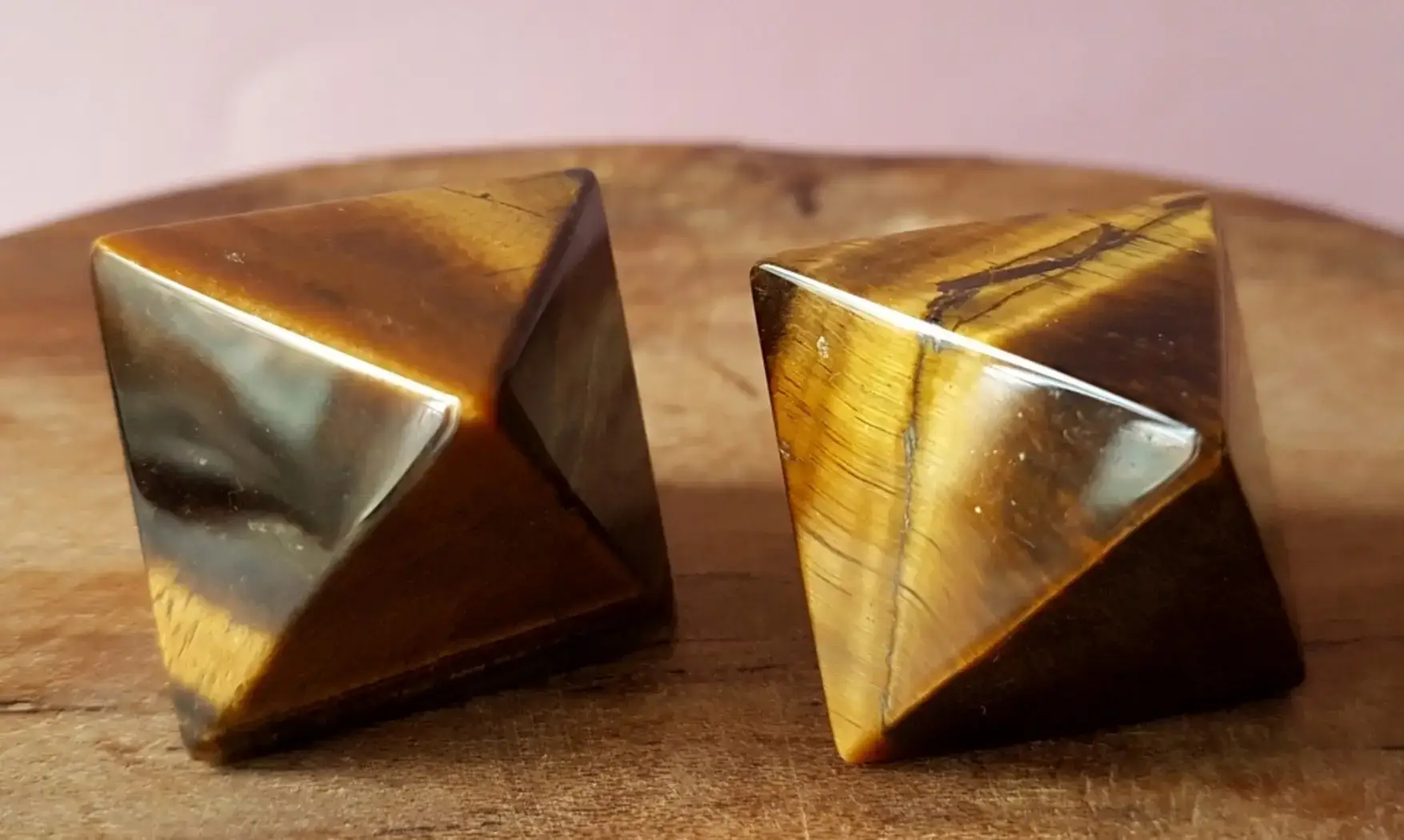 Tiger Eye Octahedron