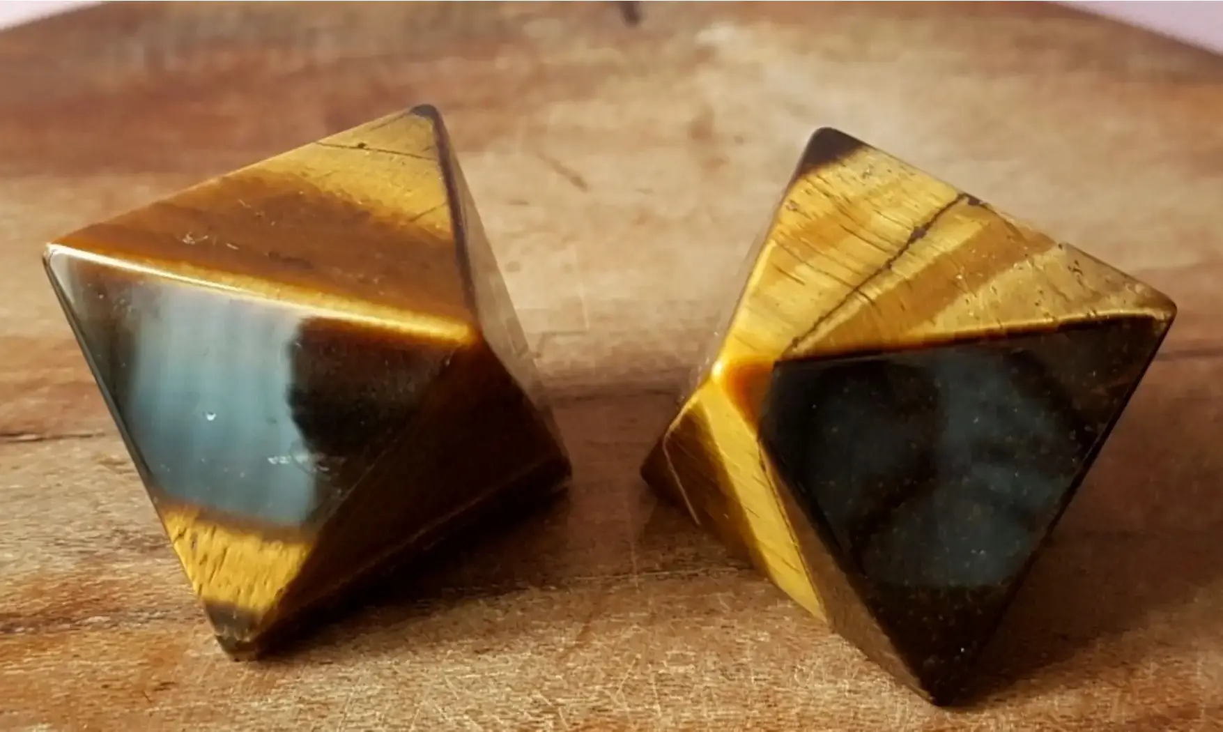 Tiger Eye Octahedron