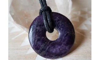 Fluorine Purple Heart Donuts pendentif