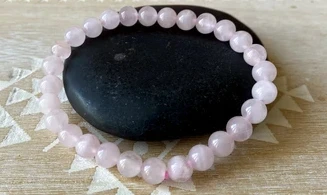 Quartz rose pierres Boules bracelet