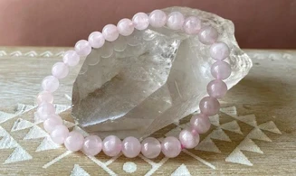 Quartz rose pierres Boules bracelet