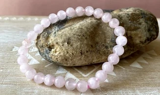 Quartz rose pierres Boules bracelet