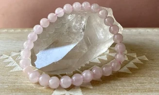 Quartz rose pierres Boules bracelet