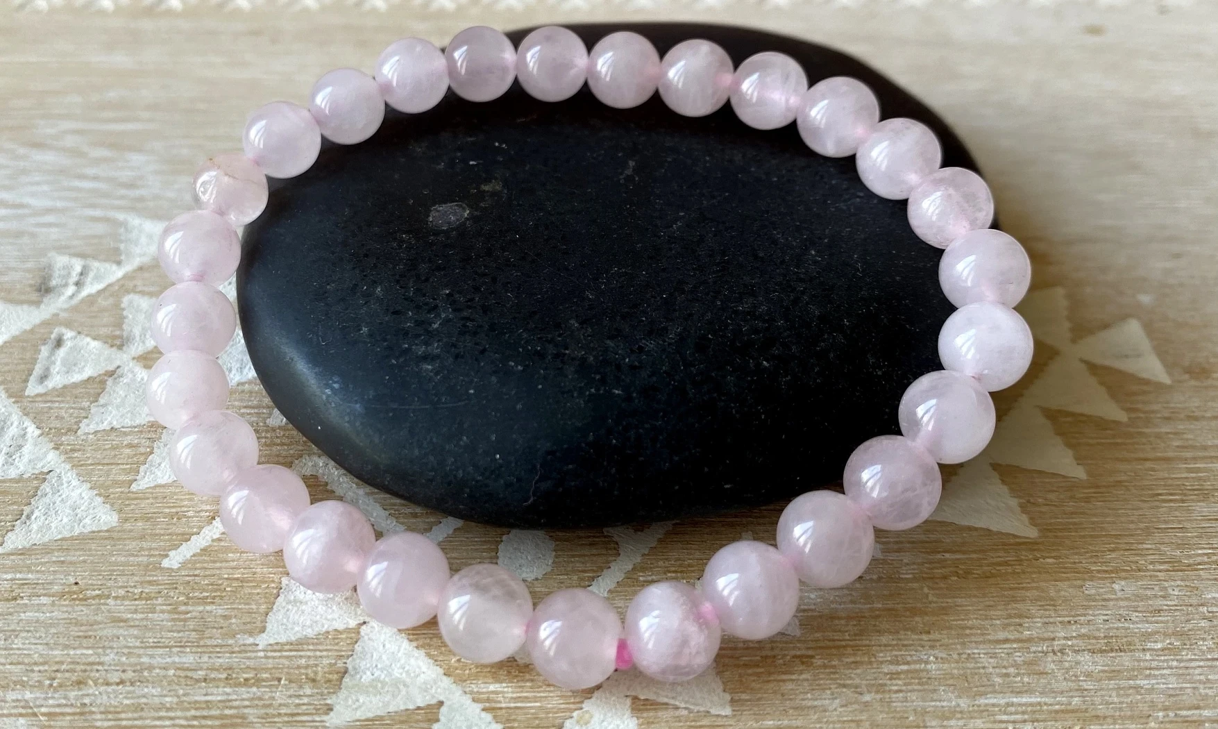 Quartz rose pierres Boules bracelet