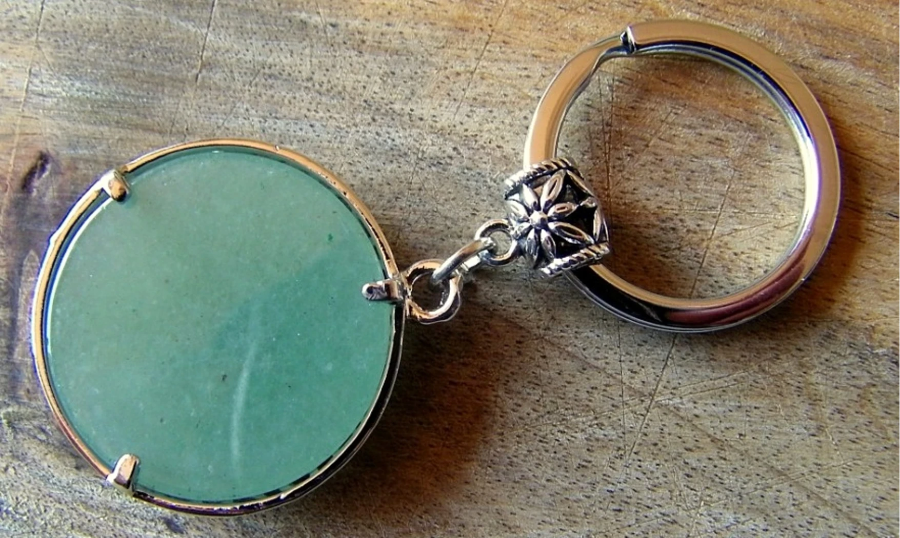 Aventurine verte Arbre de vie porte-clés