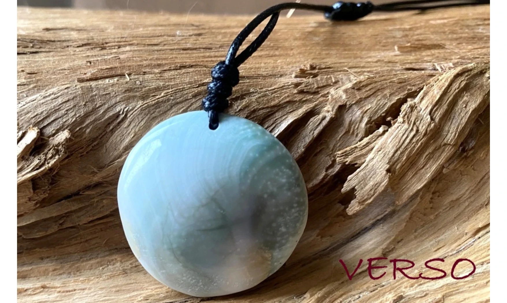 Oeil Sainte Lucie Galet Pendentif