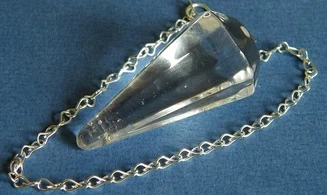 Rock Crystal faceted cone pendulum