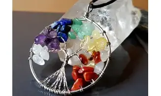 Arbre de Vie 7 Chakras pierres pendentif