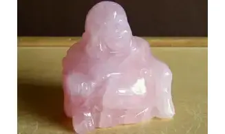 Pink quartz Buddha stone