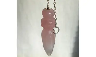 Quartz rose pendule Égyptien pierre