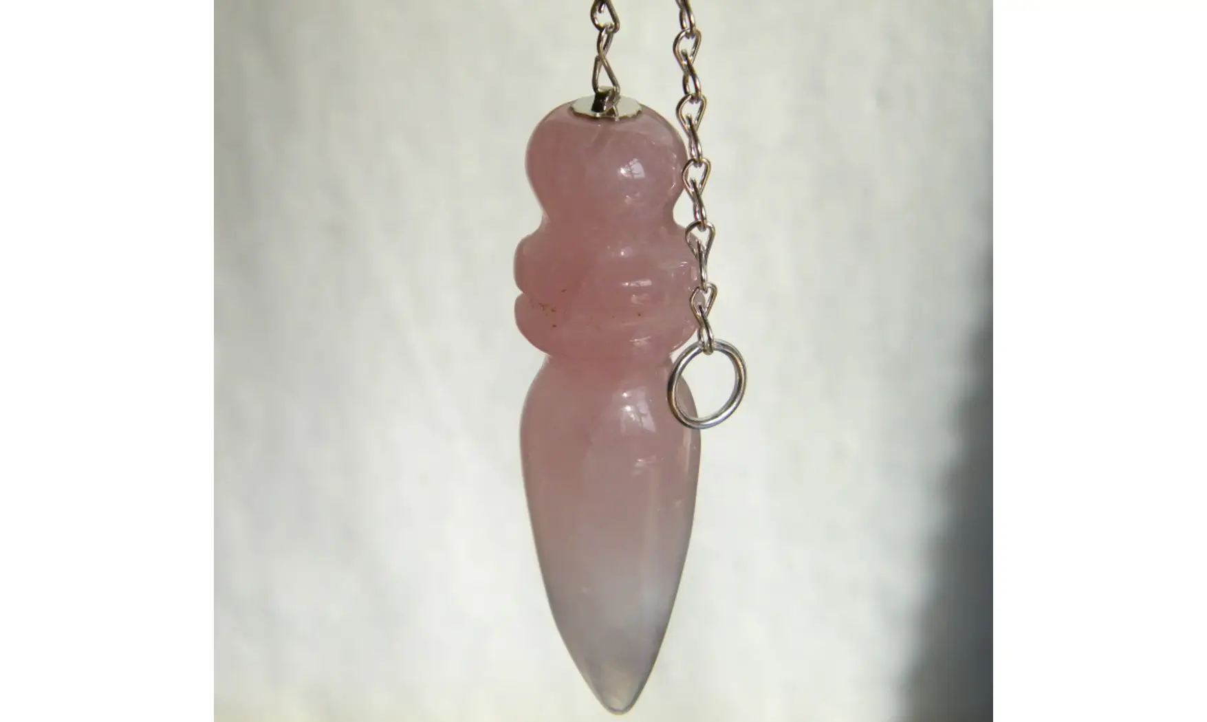 Quartz rose pendule Égyptien pierre