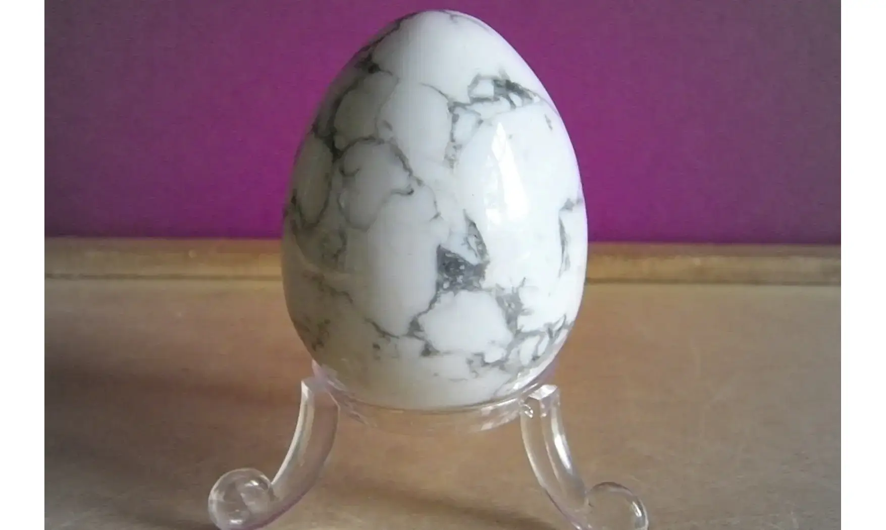 Howlite White (Magnesite) Egg