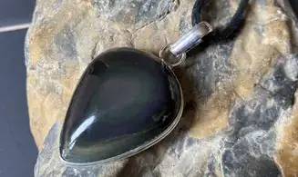 Rainbow Obsidian & 925 Silver plated