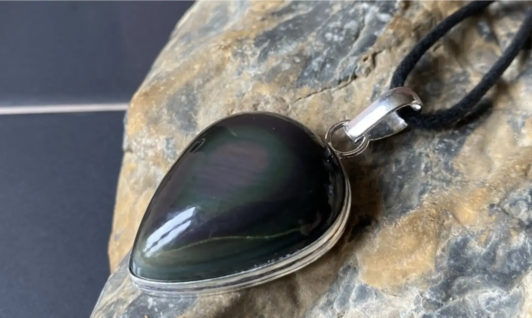 Obsidienne Oeil Céleste pendentif