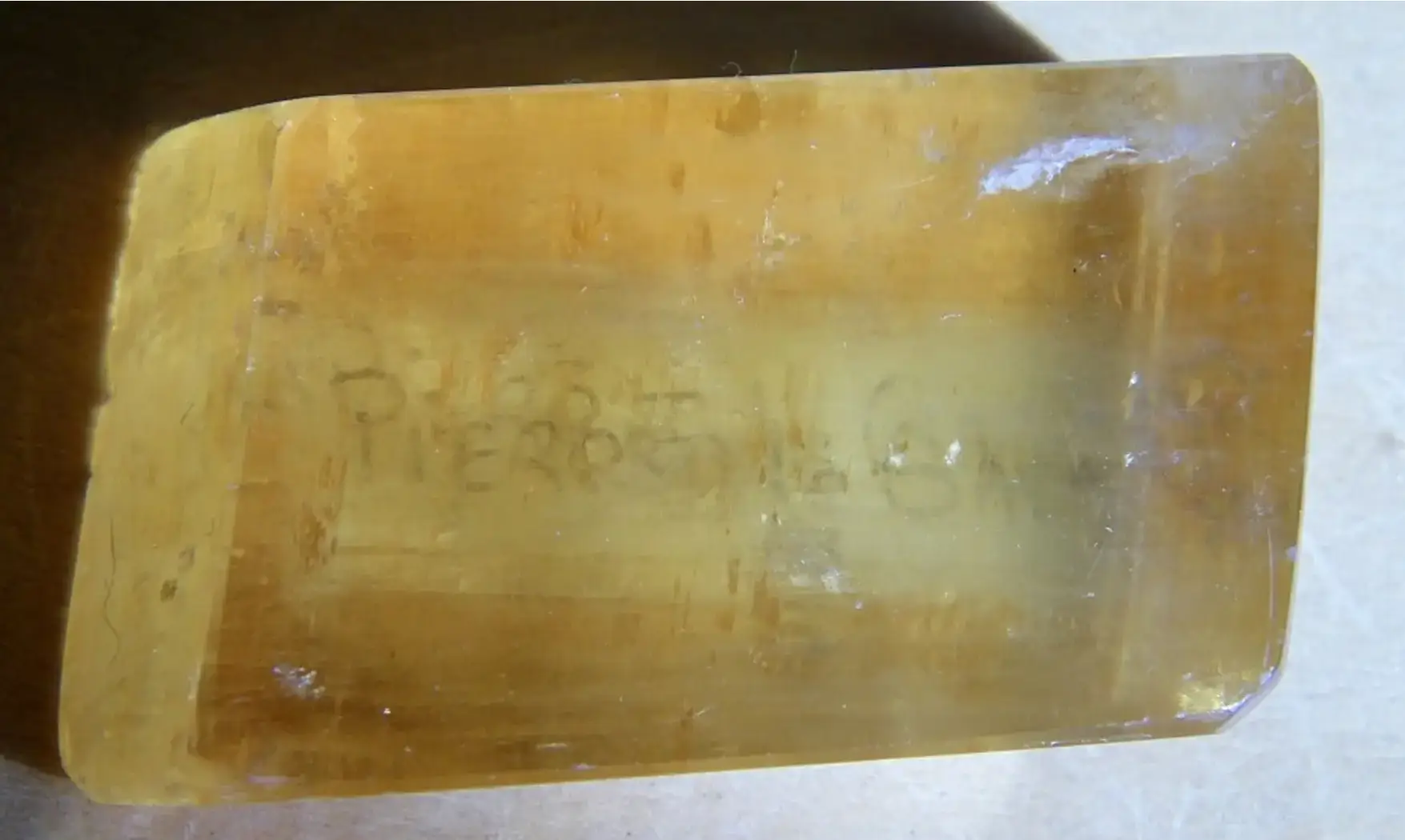 Calcite Optique Bloc poli pierre