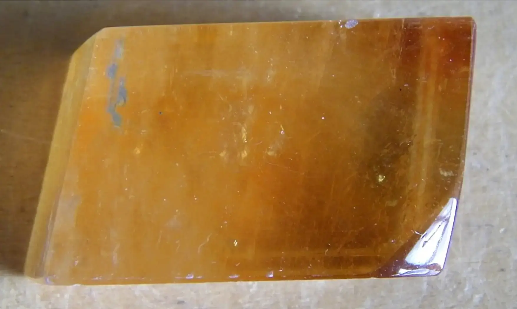 Calcite Optique Bloc poli pierre