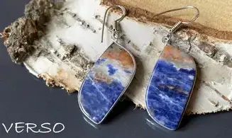 Sodalite pierre BO Argent