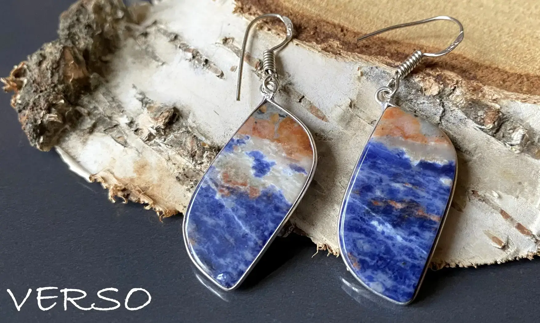 Sodalite pierre BO Argent