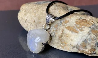 Pierre de Lune pendentif 1 & Argent