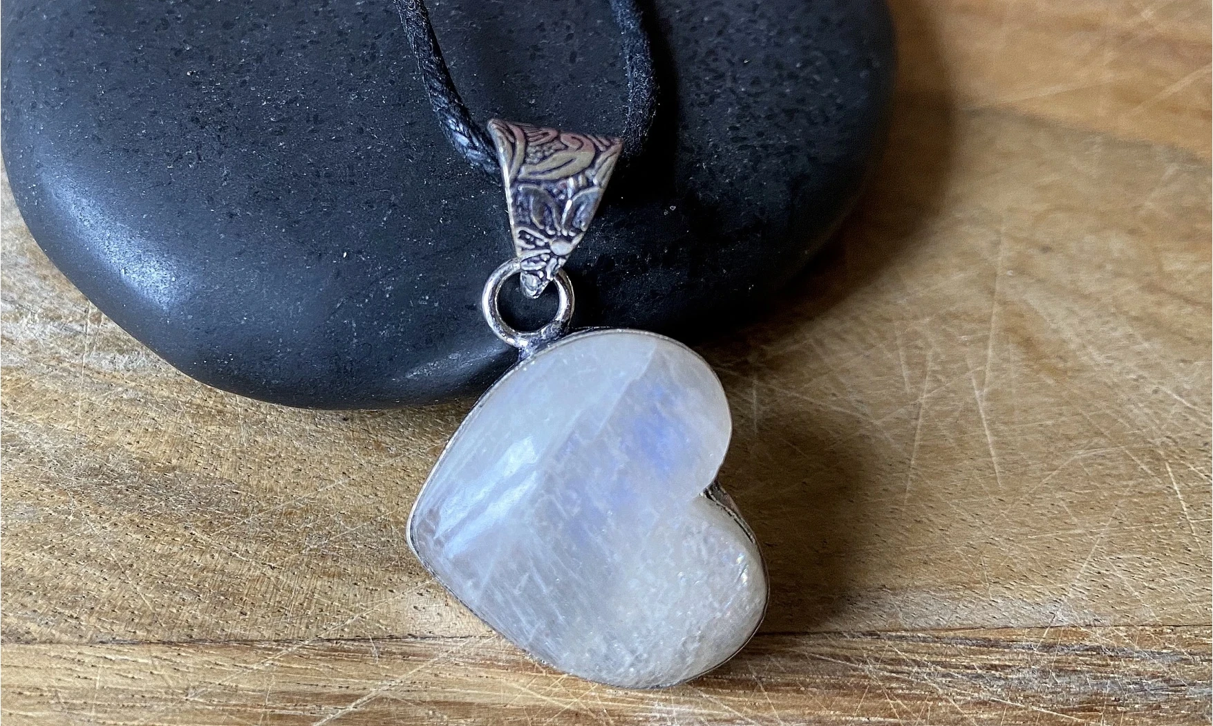 Pierre de Lune pendentif 1 & Argent