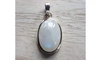 Pierre de Lune pendentif 3B & Argent