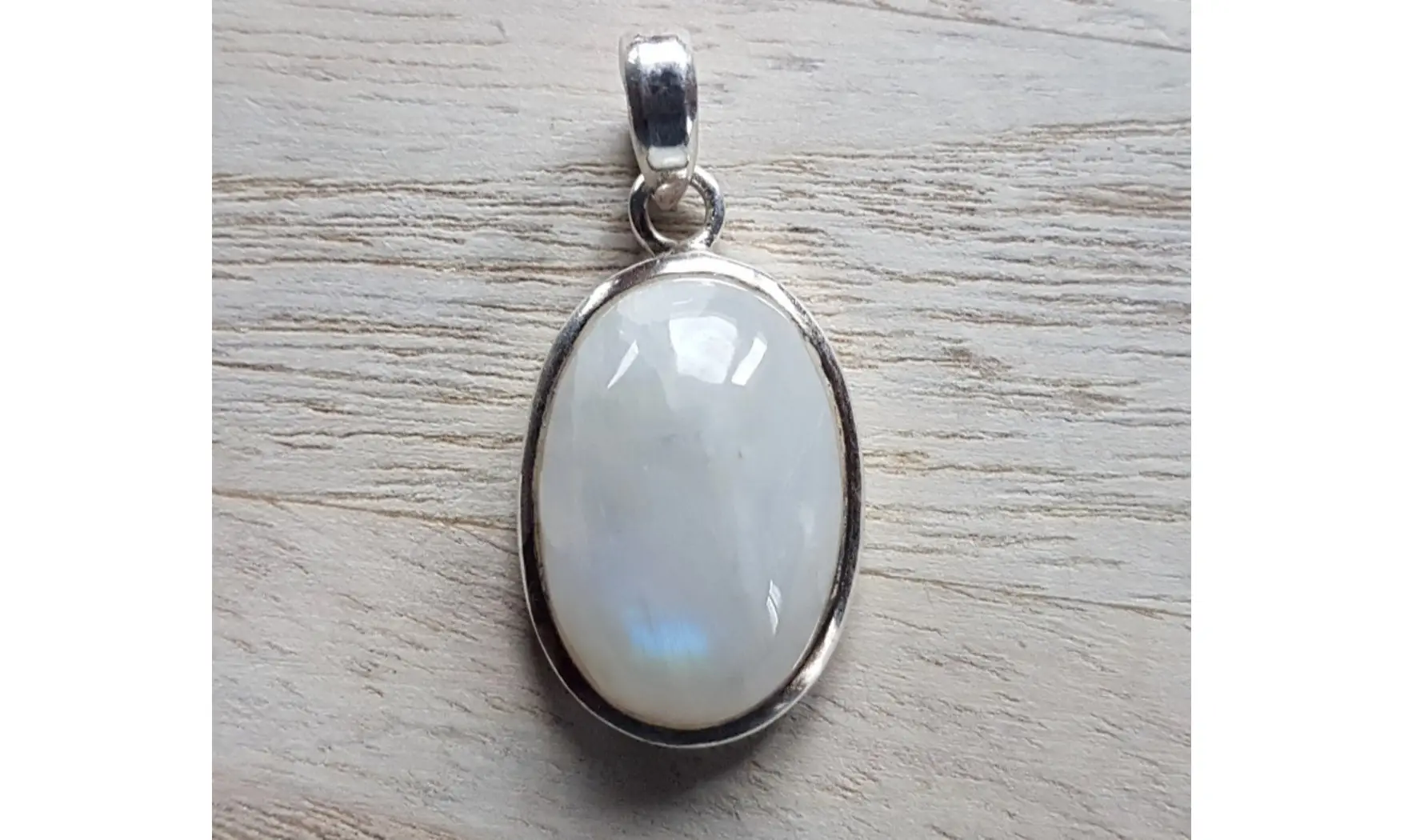 Pierre de Lune pendentif 3B & Argent