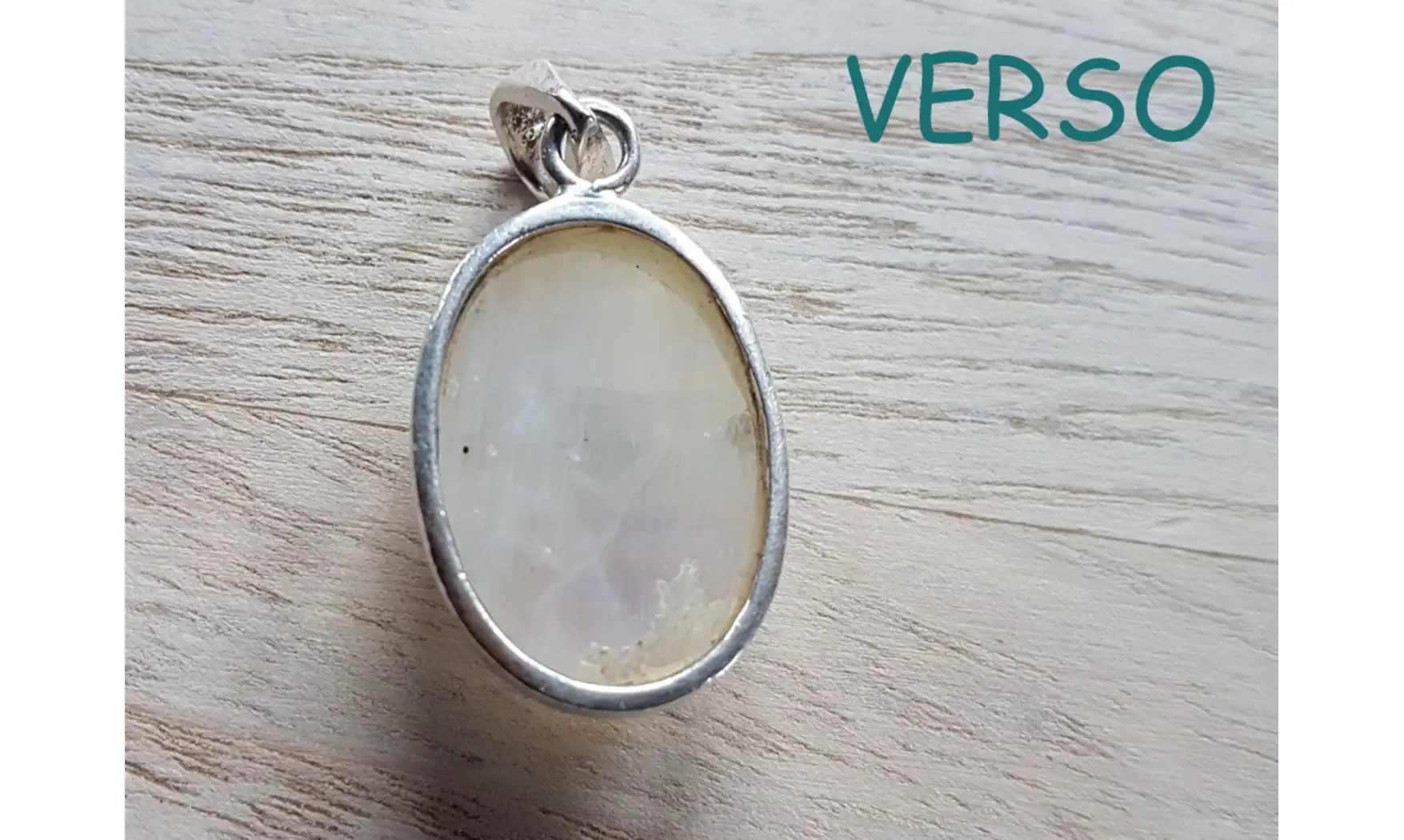 Pierre de Lune pendentif 3B & Argent