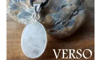 Pierre de Lune pendentif 2 & Argent