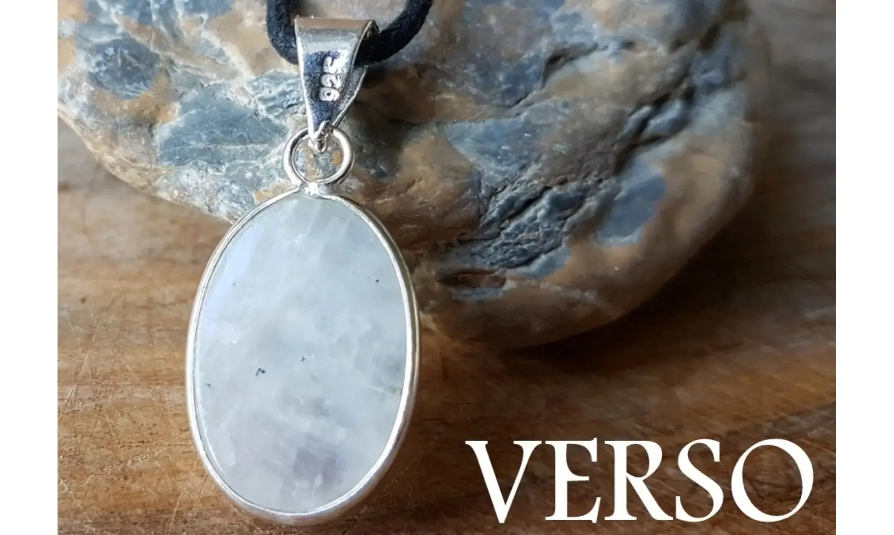Pierre de Lune pendentif 2 & Argent