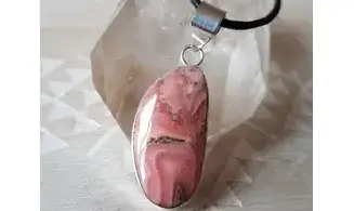 Rhodochrosite pierre pendentif Argent