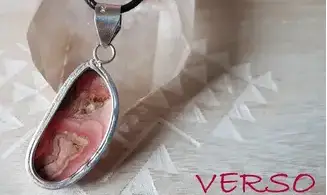 Rhodochrosite pierre pendentif Argent