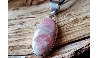 Rhodochrosite pierre pendentif 4 Argent