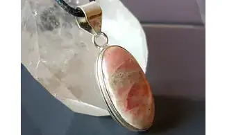 Rhodochrosite pierre pendentif 4 Argent