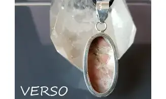 Rhodochrosite pierre pendentif 4 Argent