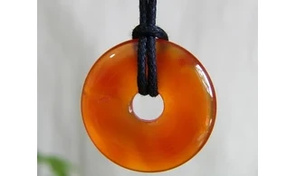 Cornaline Donuts pierre pendentif