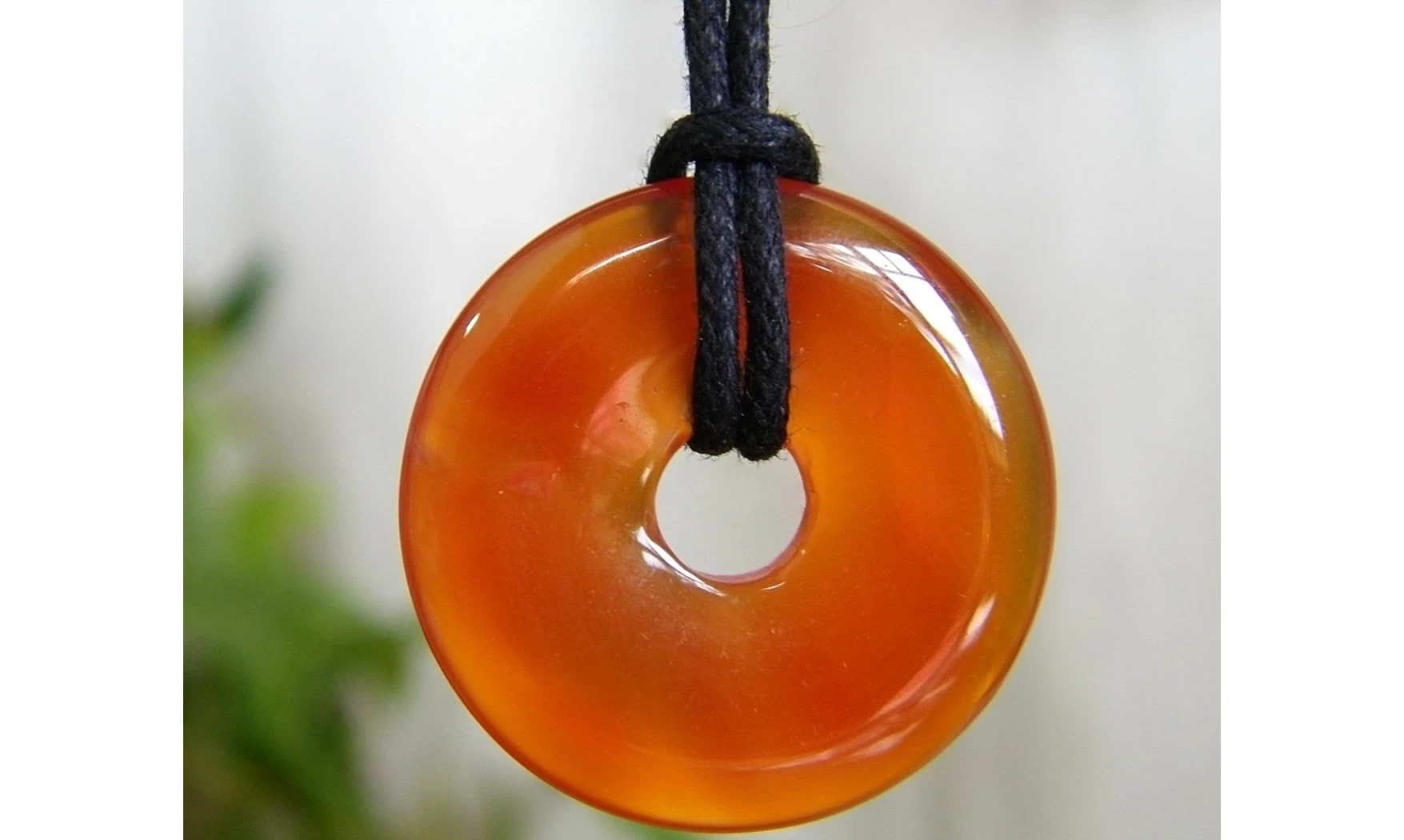 Cornaline Donuts pierre pendentif