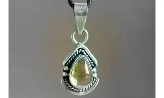 Citrine pierre pendentif & Argent