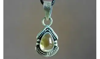Citrine pierre pendentif & Argent