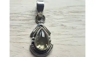 Citrine pierre pendentif & Argent