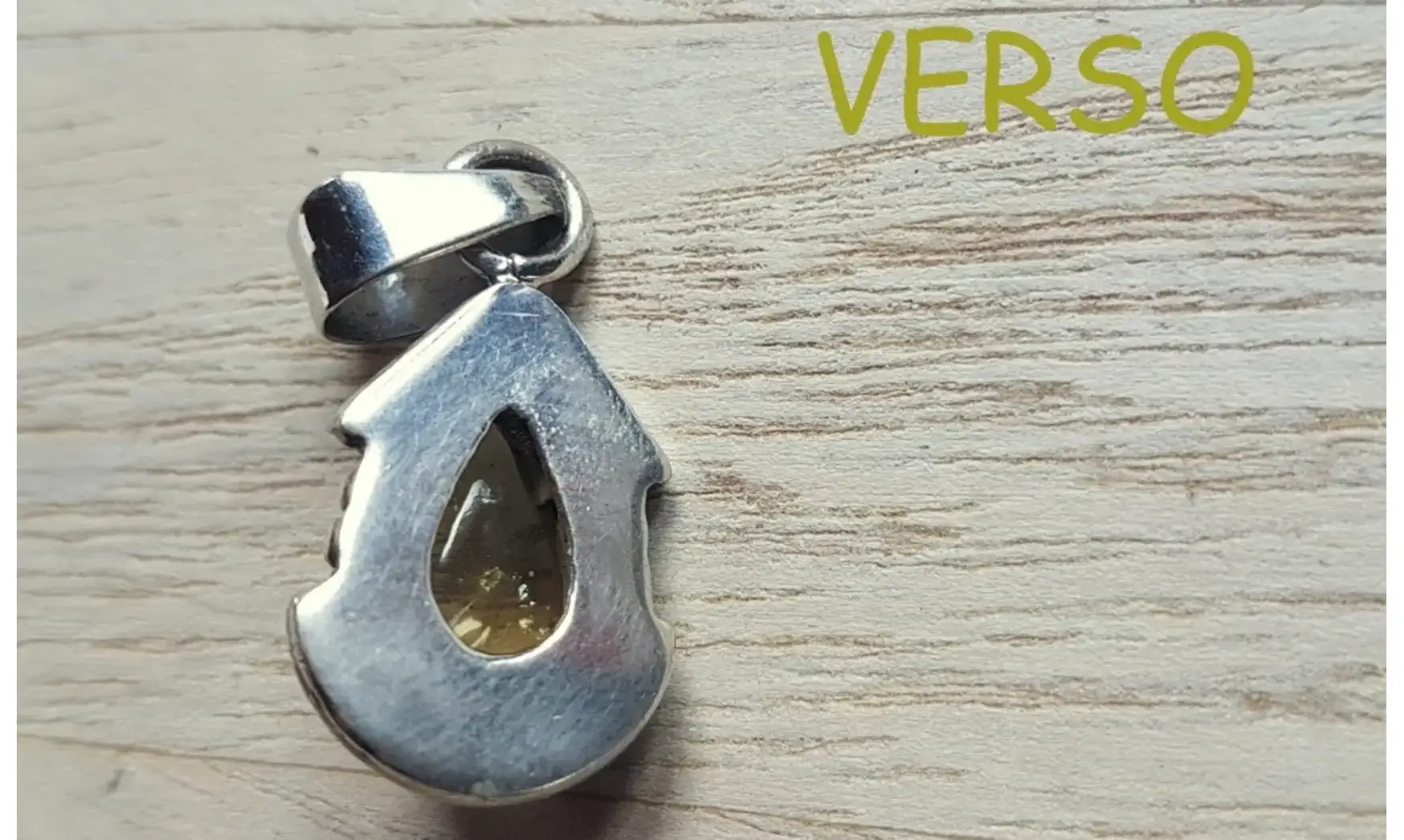 Citrine pierre pendentif & Argent